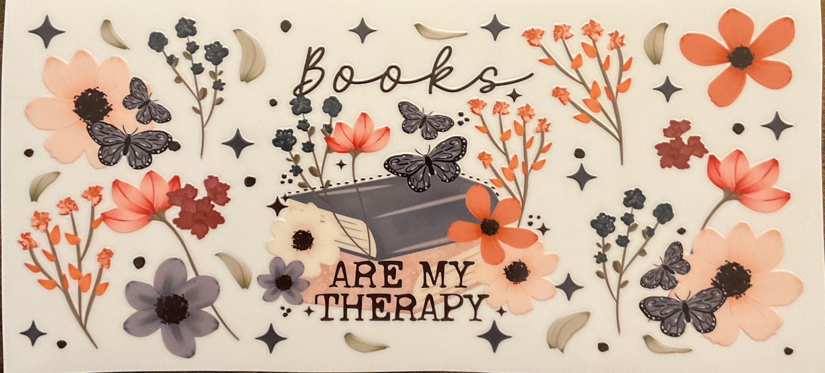 W26- Books Are My Therapy 40 oz