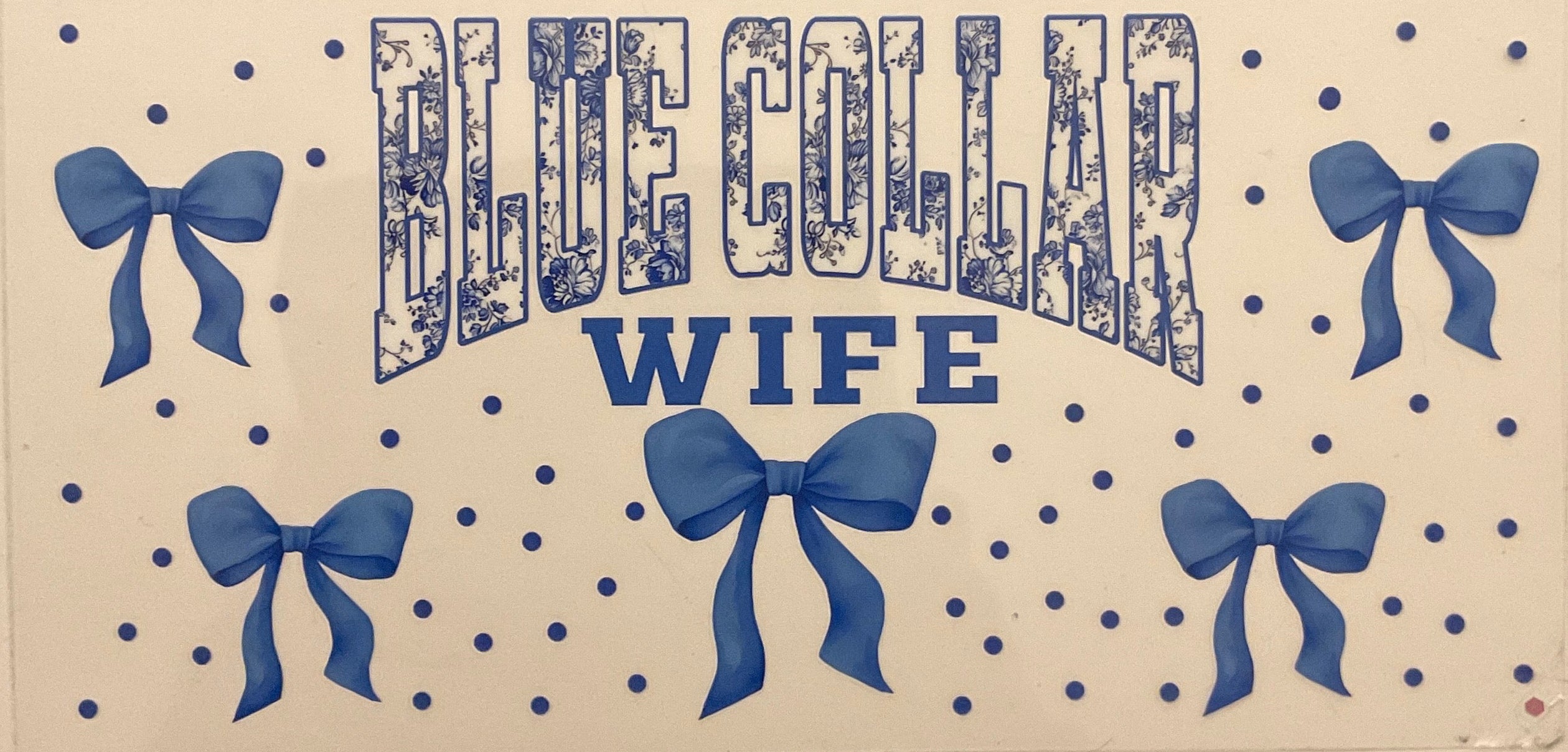 W500 Blue Collar Wife Bow