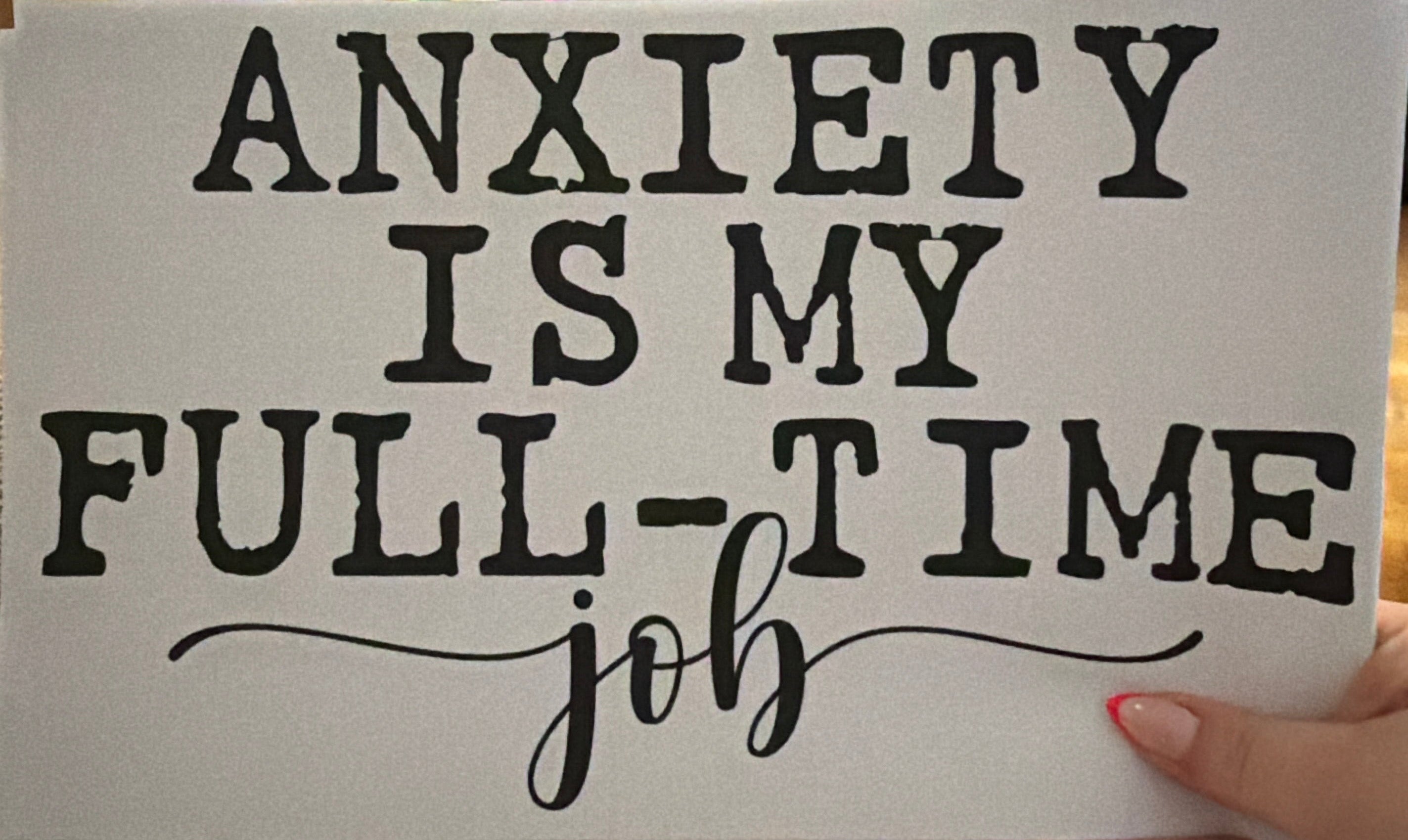Anxiety Shirt Transfer