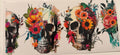 FLO295- Skulls & Flowers