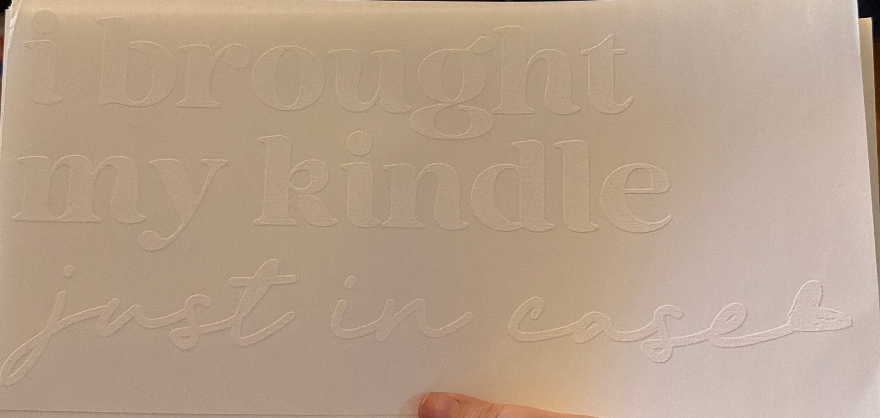Brought my Kindle Just In Case- Transfer