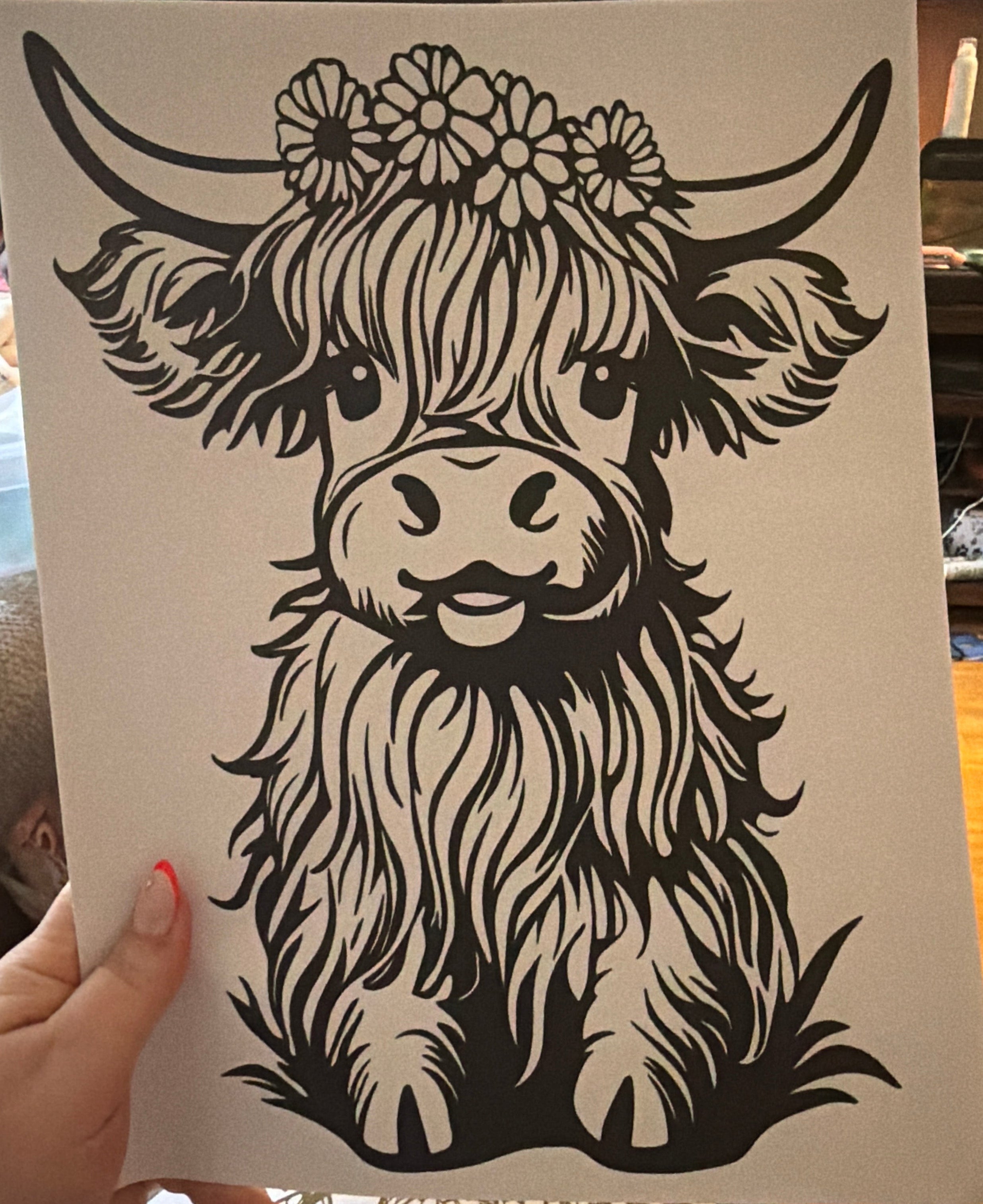 Highland Cow Shirt Transfer