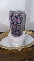 12 Oz Glass Waterfall Purple Cup! GLOW IN THE DARK!